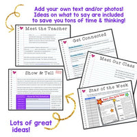 Meet the Teacher . Back to School . Completely EDITABLE Open House Packet