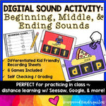 Digital Letter Sound Activities for Google Seesaw Distance Hybrid or In Person!