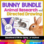 Bunny BUNDLE : animal research (writing, literacy, science) & directed drawing