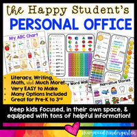Writing Office for Students: Privacy Folders for the Classroom with Literacy and Math Reference Tools