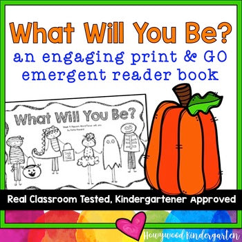 Halloween Rhyming Emergent Reader Book... great for sight word practice!