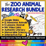 Zoo Animal Research BUNDLE ... Science Mixed w/ Authentic Literacy Practice