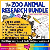 Zoo Animal Research BUNDLE ... Science Mixed w/ Authentic Literacy Practice