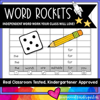 Word Rockets Spelling or Sight Word Work for ANY Words . Use All Year . SIMPLE.