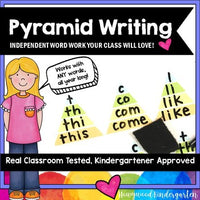 Pyramid Writing . Spelling or Sight Word Work for ANY Words . Use All Year .