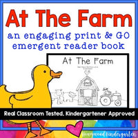 Farm Emergent Reader Book: "At the Farm" Learn Sight Words