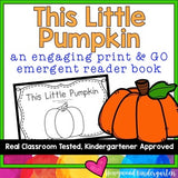 Pumpkin Predictable, Rhyming Emergent Reader Book: "This Little Pumpkin"