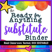 Substitute Binder + Sub Plans ... Totally Editable, Amazingly Detailed!