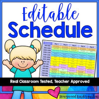 Schedule ... EDITABLE, colorful, & awesome!