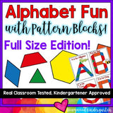 Alphabet Fun with Pattern Blocks-- FULL SIZED EDITION!