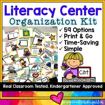 Literacy Centers Organization Kit . 59 Options . Simple Management . FUN!