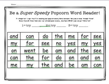 Editable Sight Word Reading Challenge! for homework or word work