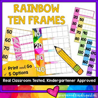 Rainbow Ten Frames for Calendar Math and Counting the Days of School