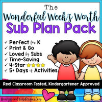 Sub Plans ... A Wonderful Week's Worth of Activities! 5 days, 4 great books!