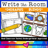 Write the Room . Digraphs & Blends . simple letter & sounds literacy word work