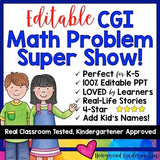 Math Problem Solving Show! 100% editable word problems! 100% AWESOME!