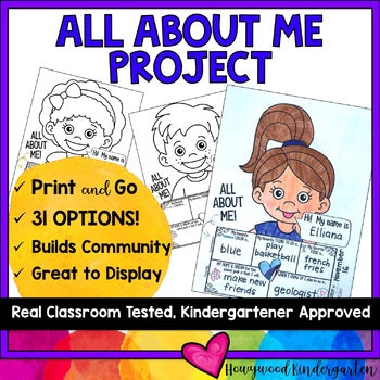ALL ABOUT ME PROJECT ... Perfect for back to school & building community!