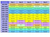 Schedule ... EDITABLE, colorful, & awesome!