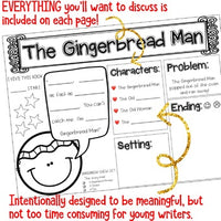 Gingerbread Man Journals! Explore Story Elements of Favorite Gingerbread Books