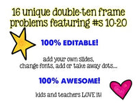 Double Ten Frames: 100% Editable, 100% AWESOME PPT! Quick Dots