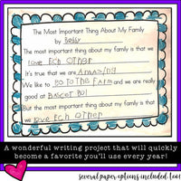 The Important Book Project! Writing & art w/ a family portrait ... conferences