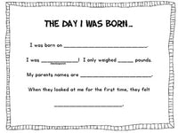 Kindergarten Writing Autobiography: How I Made it to Kindergarten!