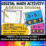 Digital Math Activity ADDITION DOUBLES for Google Seesaw Distance or In Person!