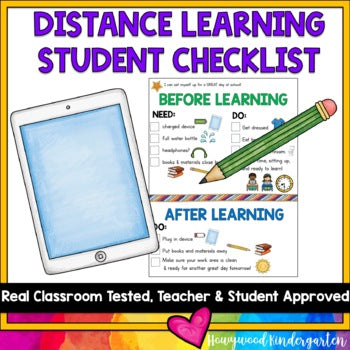 Distance Learning Checklist for Students ...to help set them up for SUCCESS!