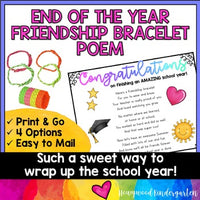 End of the Year Friendship Bracelet Poem | a simple, sweet gift | easy to mail