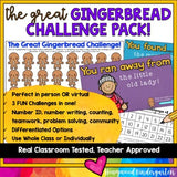 Gingerbread Challenge Digital Activity : 3 games in 1 : math, writing, & FUN!