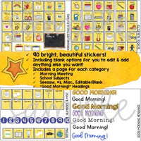 Morning Meeting Slides & Stickers - for Distance Learning at Home OR In-Person!