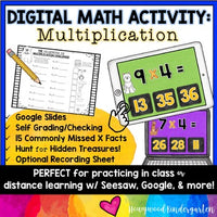 Digital Math Activity MULTIPLICATION for Google Seesaw Distance or In Person!