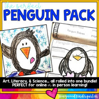 Penguins : Directed Drawing | Animal Research | Literacy | Science ..all in one!