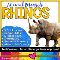 Rhinos ...5 days of awesome research mixed w/ literacy, videos, & FUN!