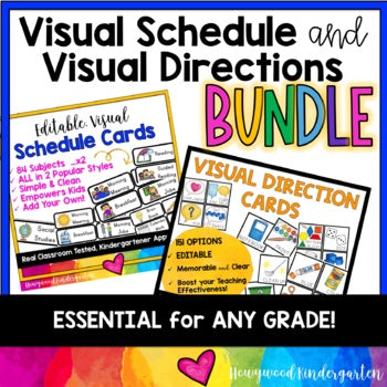 Visual Directions and Schedule BUNDLE! Get yourself & your class ORGANIZED!