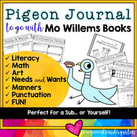 Pigeon Journal . Mo Willems Books: Literacy, Math, Sub Plans, Needs & Wants, etc