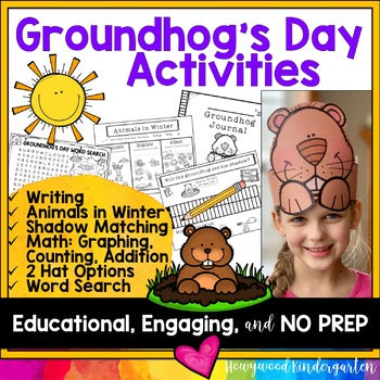 Groundhogs Day Activities : Hat / Headband . Math . Science . Writing . FUN!