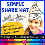 Shark Hats . Simple Headbands . Print, Cut, Glue, & Wear!