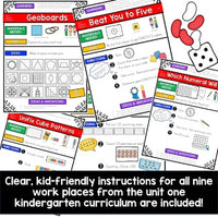 Workplaces Instructions to go w/  Unit 1 for Kindergarten