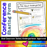 Kindergarten Conference Sharing Sheets : 3 K-friendly options!