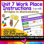 Work Place Instructions to go w/ Unit 7 for Kindergarten