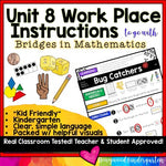 Work Place Instructions to go w/ Unit 8 for Kindergarten