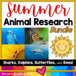 Summer Animal Research Bundle! Butterflies, Bees, Dolphins, & Sharks!