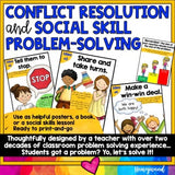Social Problem Solving & Conflict Resolution Ideas : Posters, Book, &/or Lesson