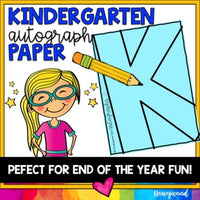 Kindergarten Autograph Paper: Ready to print & go!!