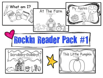 Sight Words Emergent Reader Books Pack #1! 5 Awesome Books!