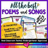 All the BEST Poems and Songs for Primary Students!  Poem of the Week!  EDITABLE!