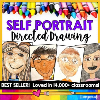 Self Portrait Kindergarten-2nd Grade Directed Drawing Project